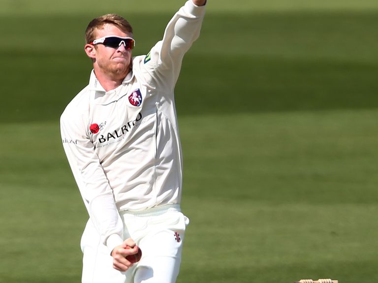 Riley: Took nine wickets for Kent against Surrey