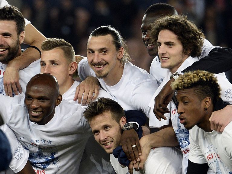 PSG celebrate being crowned French champions