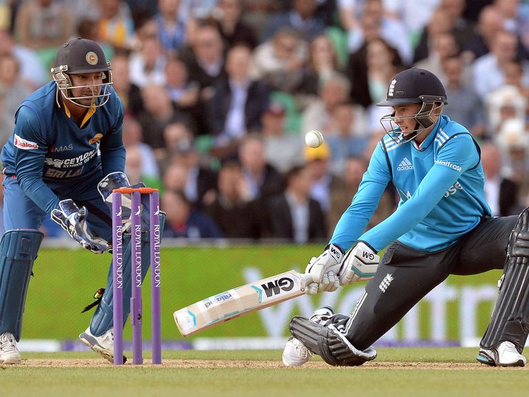 Joe Root in action against Sri Lanka