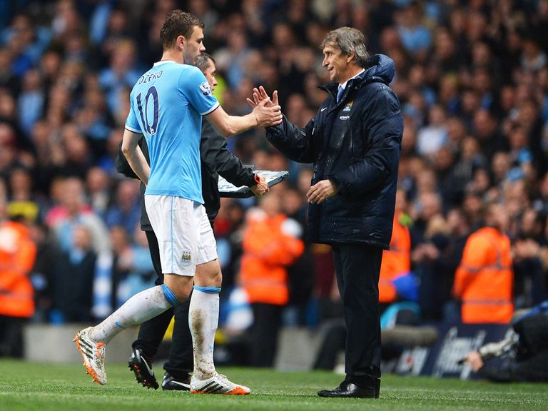 Manuel Pellegrini and Edin Dzeko