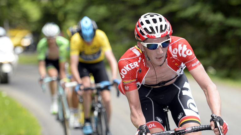 Jurgen van den Broeck appears to be getting back to the form that saw him twice finish fourth at the Tour de France