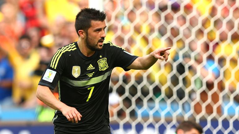 Villa: Celebrates his goal