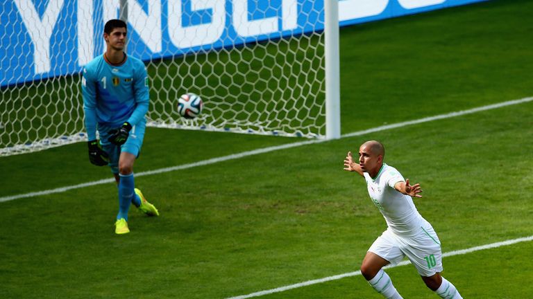Sofiane Feghouli beats Thibaut Courtois from the spot
