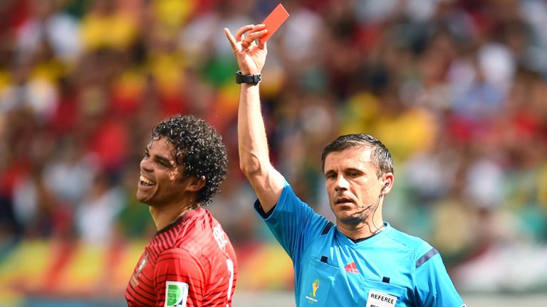 Pepe was given his marching orders after a confrontation with Thomas Müller