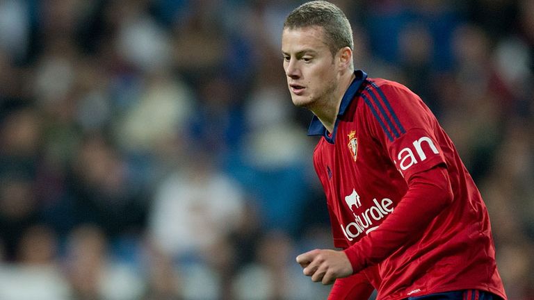 Oriol Riera: Playing for Osasuna against Real Madrid in January
