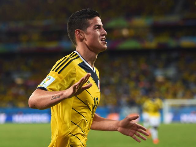 James Rodriguez celebrates
