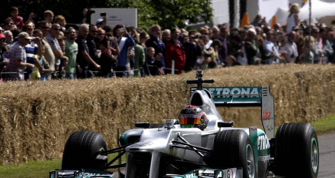 A Mercedes F1 car at the 2012 Goodwood Festival of Speed