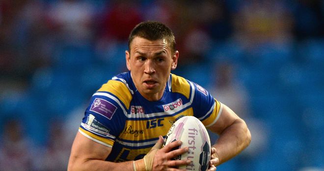 Kevin Sinfield of Leeds Rhinos in action during a Super League match