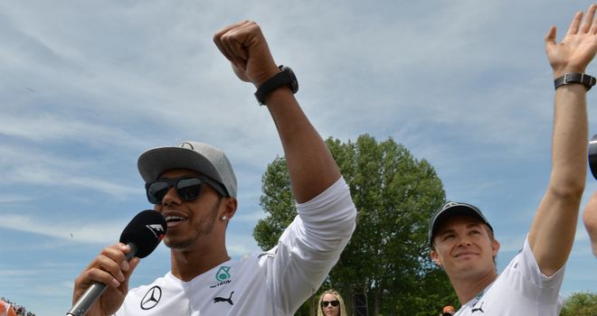 Title battle: Lewis Hamilton and Nico Rosberg