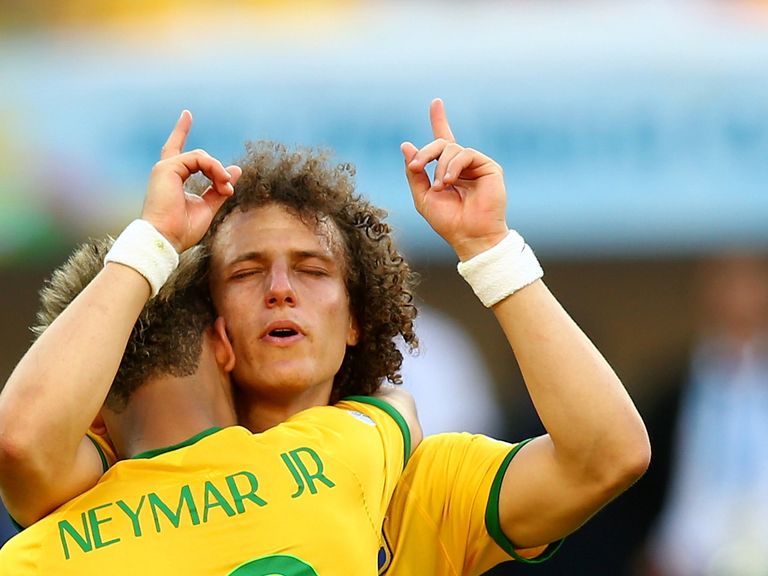 David Luiz: Got a slight touch to open the scoring for Brazil against Chile