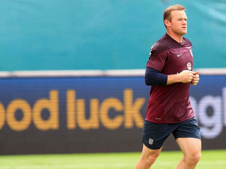 England's Wayne Rooney during a training session on Tuesday