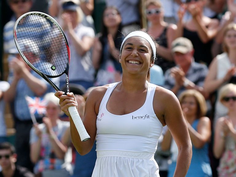 Heather Watson celebrates