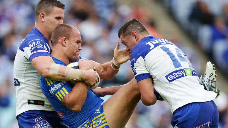 Lee Mossop (centre): Set to miss the end of season Four Nations tournament