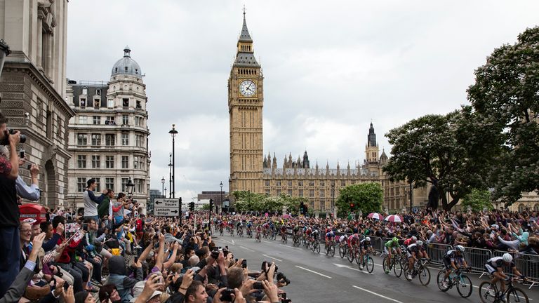 Big Ben awaited the riders in the capital