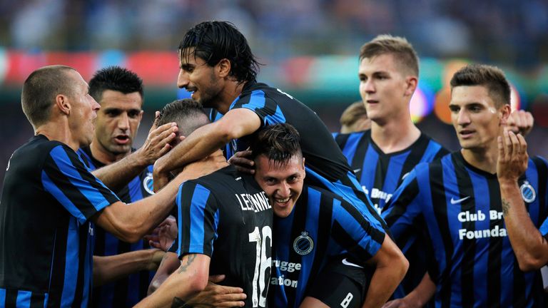 Castillo: Celebrates goal for Club Brugge