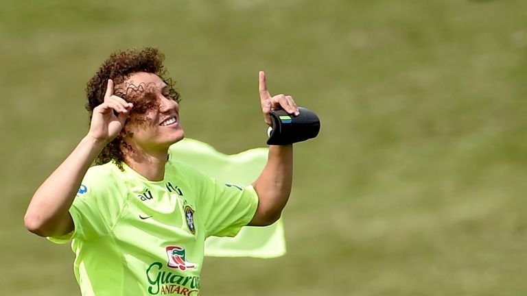 David Luiz: At training in Teresopolis on Monday