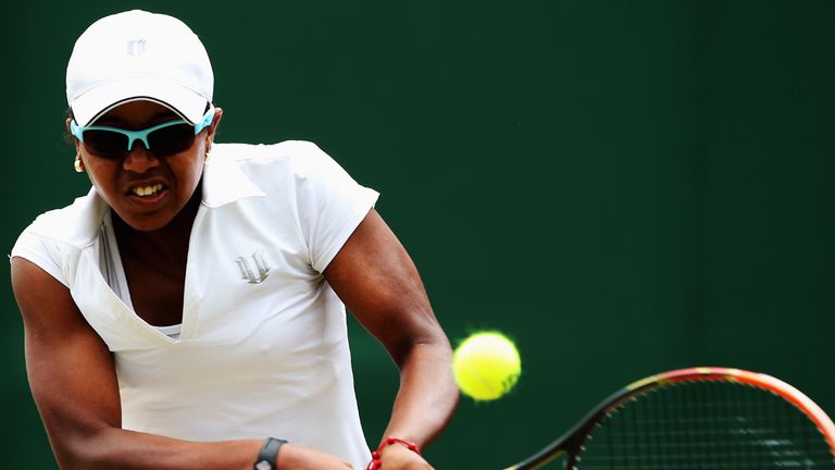 Victoria Duval in action at Wimbledon