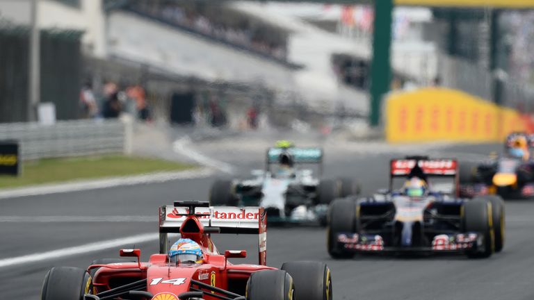 Fernando Alonso was a man on the move after the first Safety Car
