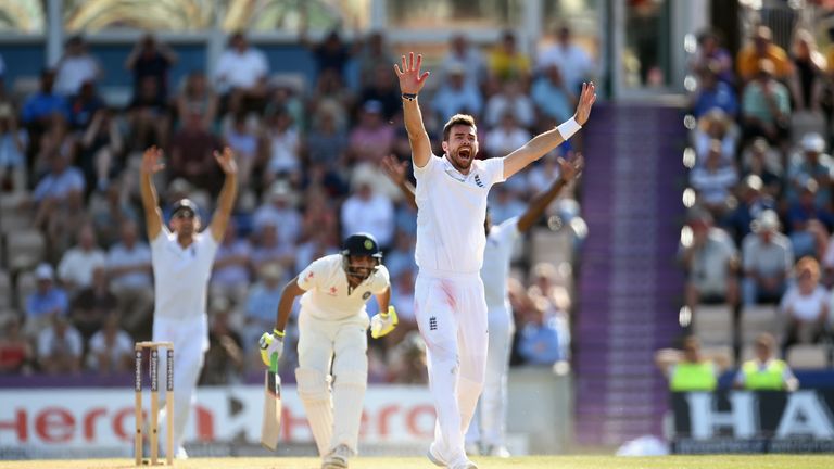 James Anderson: England seamer won lbw verdict against Ravindra Jadeja in the evening session