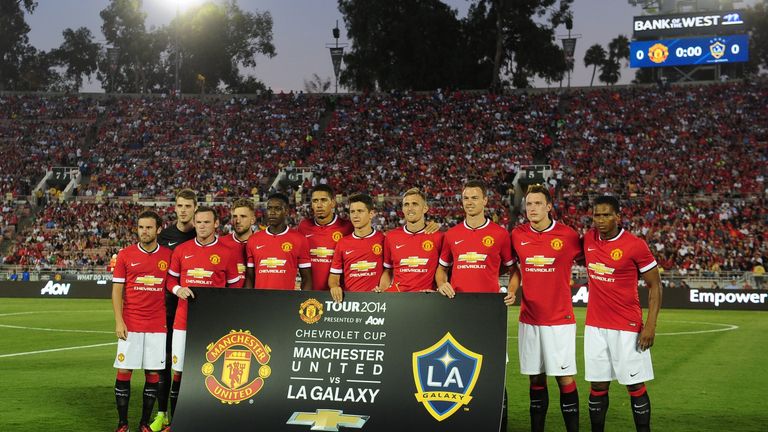 Manchester United's starting line-up against Los Angeles Galaxy