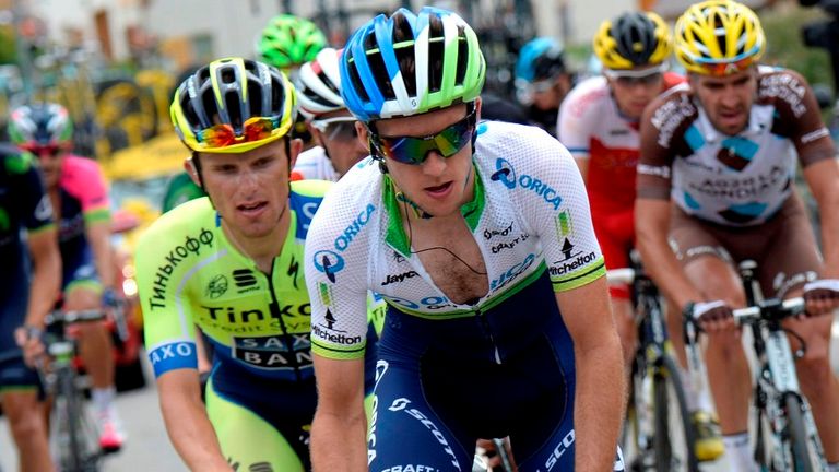 Simon Yates formed part of a breakaway on stage 14 of the Tour de France