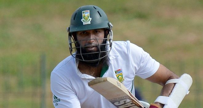 Hashim Amla: Helped South Africa see out the final day as they moved top of the Test rankings
