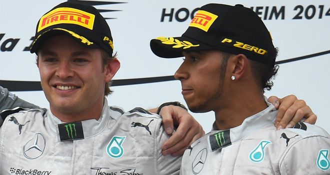Nico Rosberg and Lewis Hamilton: Separated by 14 points at mid-season