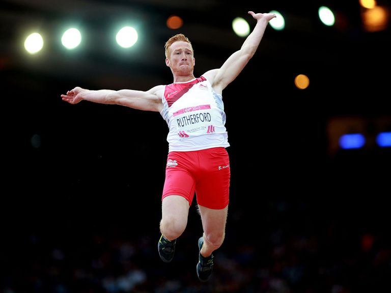 England's Greg Rutherford won gold in the long jump