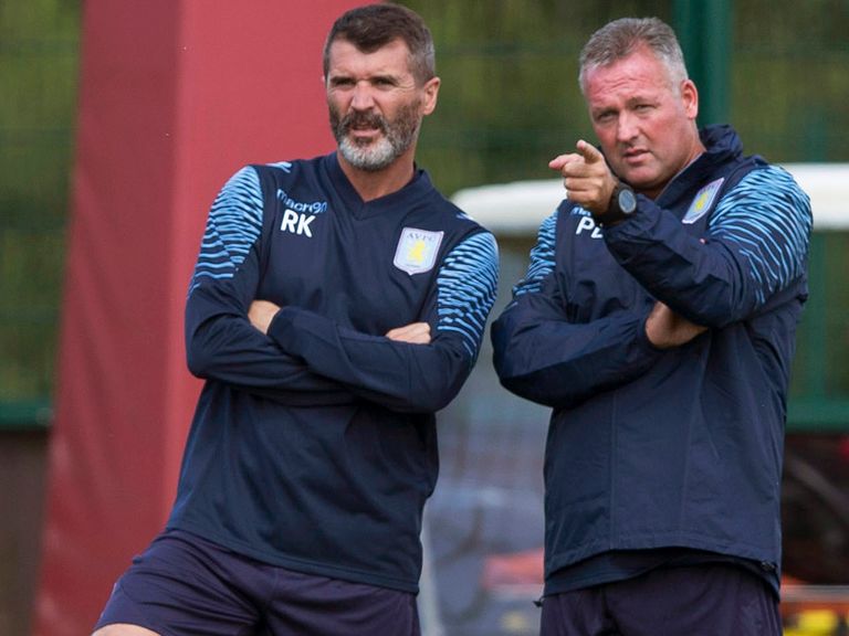 Paul Lambert (right): Villa manager happy with team's pre-season opener