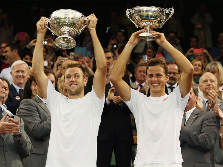 Sock and Pospisil celebrate their success