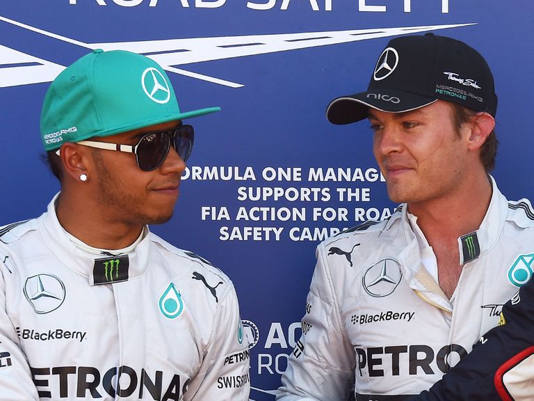 Lewis Hamilton (l): Insists there is no favouritism at Mercedes