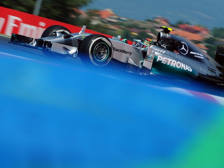 Nico Rosberg in practice for the Hungarian Grand Prix
