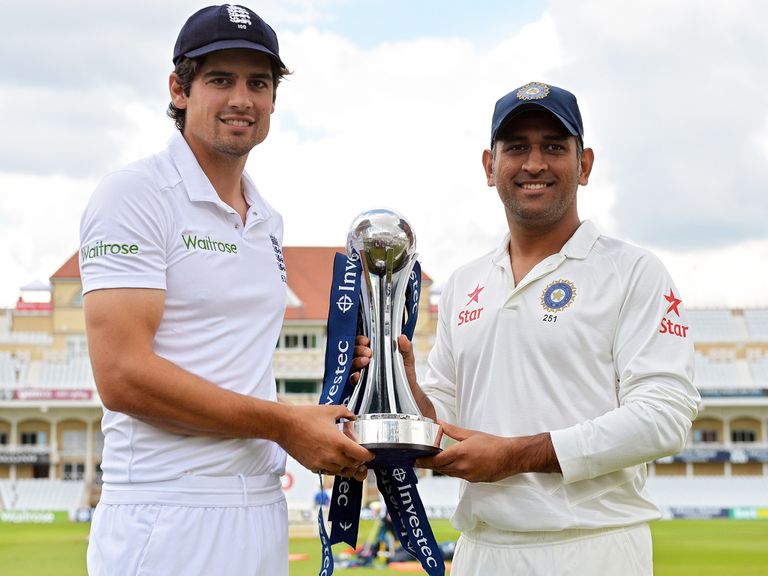 Alastair Cook and MS Dhoni's men will meet in five Tests over 42 days