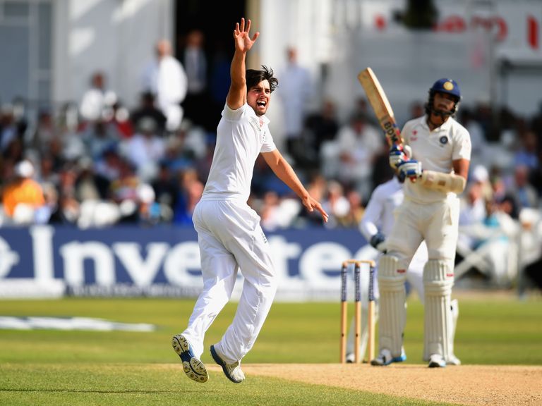 Cook: Gave himself a bowl as the first Test petered out on Sunday