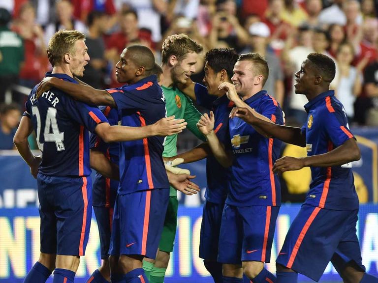Manchester United celebrate their shoot-out success