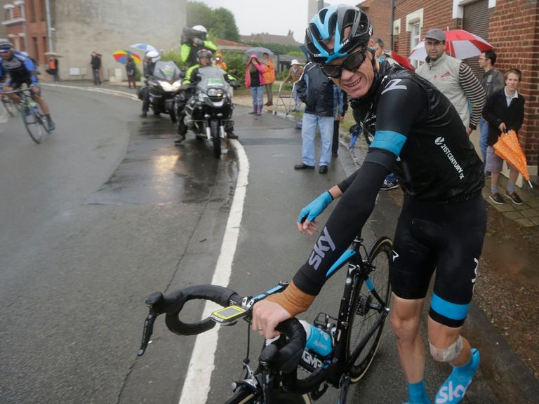 Christopher Froome suffered a third consecutive crash in two days