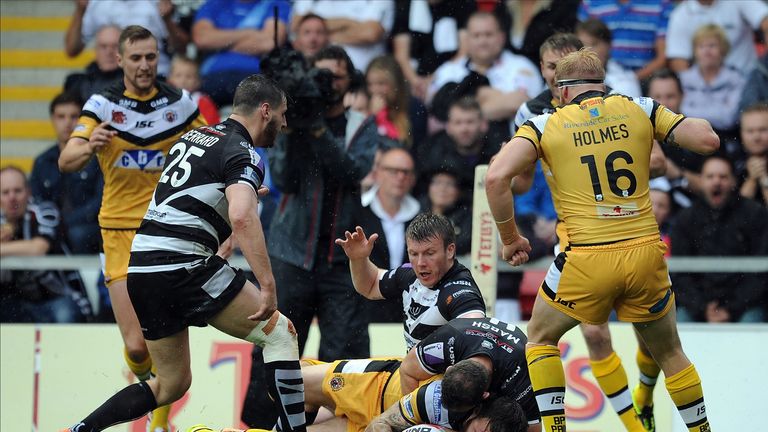 Daryl Clark scored one of Castleford's tries in Sunday's win over the Vikings