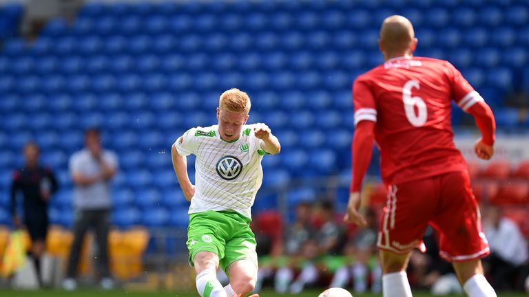 Kevin De Bruyne: Fires in Wolfsburg's second goal against Cardiff