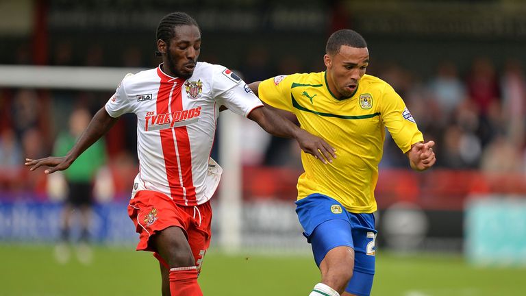 Roarie Deacon (left): Scored two penalties for Stevenage