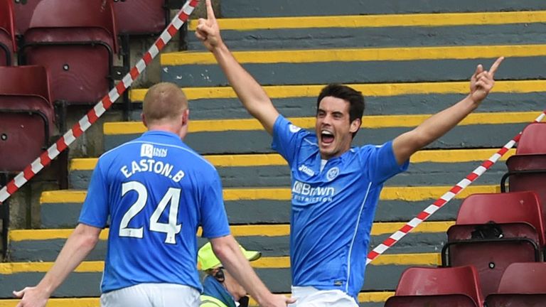Brian Graham: Celebrates late St Johnstone winner