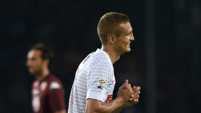 Nemanja Vidic is given his marching orders