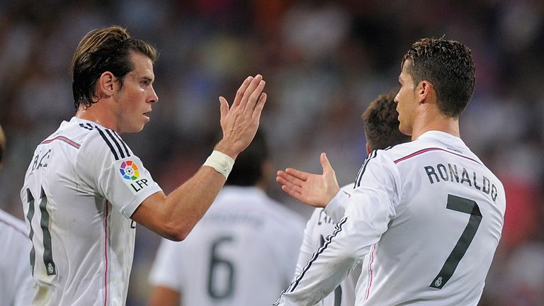 Cristiano Ronaldo: Celebrates with Gareth Bale