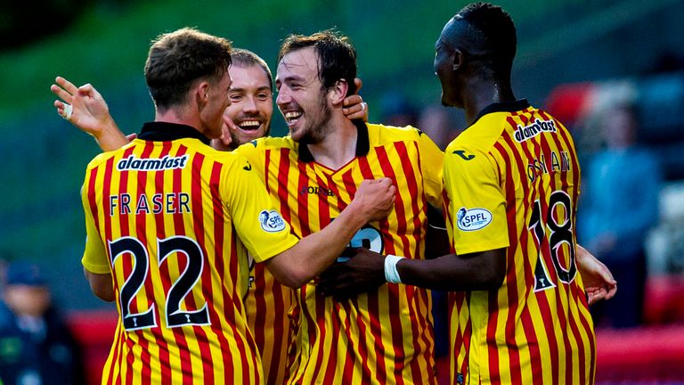 Partick Thistle: Celebrate Stuart Bannigan's opener at Firhill