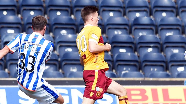 Robbie Muirhead: Gives Kilmarnock the lead against Motherwell
