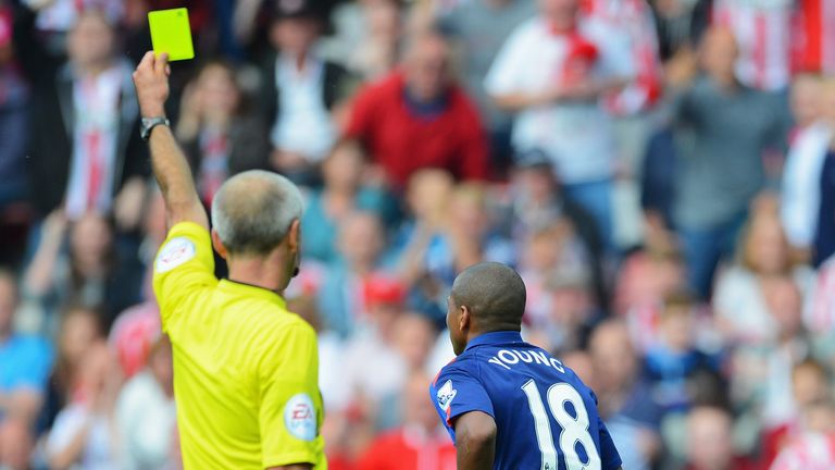 Young: Booked by Martin Atkinson