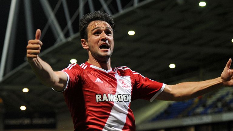 Kike: Celebrates winning goal