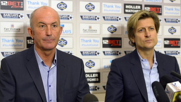 Tony Pulis with Crystal Palace chairman Steve Parish: The duo parted on good terms according to Sky Sports News HQ's Jim White