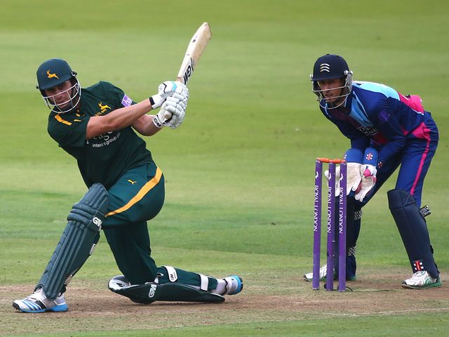 Alex Hales on his way to a superb century at Lord's