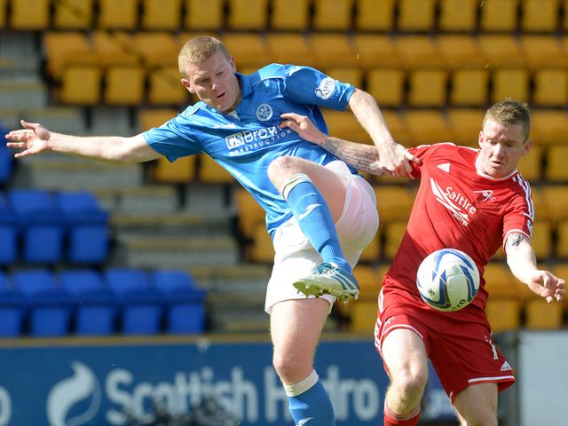 Brian Easton goes up against Jonny Hayes