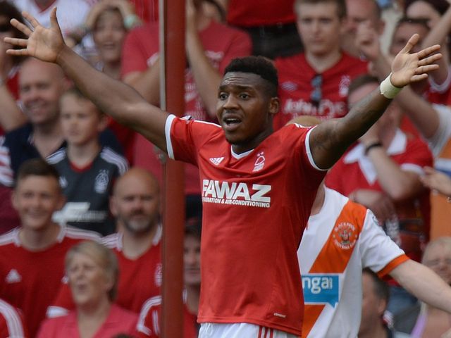 Britt Assombalonga notched a brace for Nottingham Forest